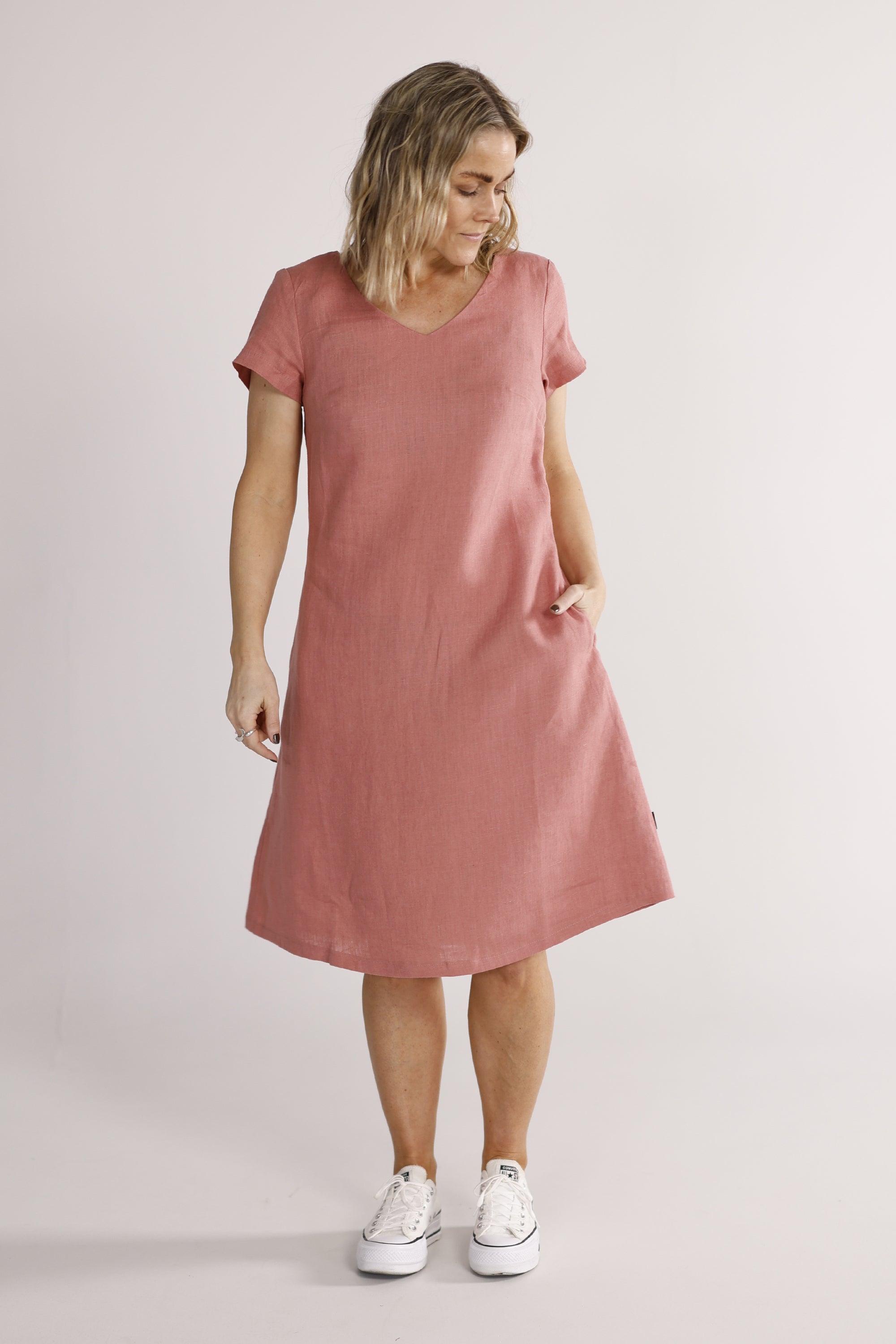Hannalena orange linen dress from ko:ko norway – kokonorway