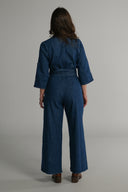 Miah mørkblå denimjumpsuit