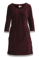 Annelise burgundy babycord dress