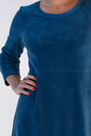 Elli petrol blå kjole i babycord