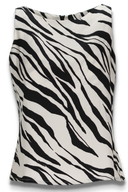 Alma blouse black and white zebra
