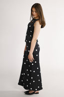 Alma blouse black and white polka dot