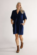 Alva Navy Blue Everyday Dress