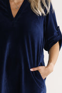 Alva Navy Blue Everyday Dress