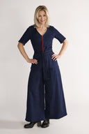 Anette jumpsuit in dark blue denim
