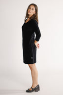 Annelise black babycord dress