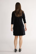 Annelise black babycord dress