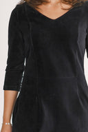 Annelise black babycord dress