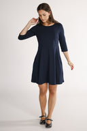 Aurora navy jersey dress
