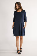 Aurora navy jersey dress