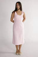 Aurora light pink linen dress