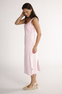 Aurora light pink linen dress