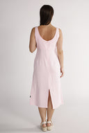 Aurora light pink linen dress