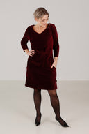 Annelise burgundy babycord dress