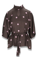 Bekka blouse brown and pink