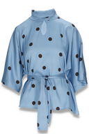 Bekka Blouse Blue and Brown