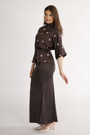 Bekka blouse brown and pink