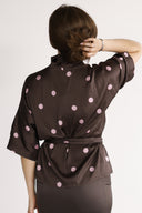 Bekka blouse brown and pink