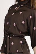 Bekka blouse brown and pink