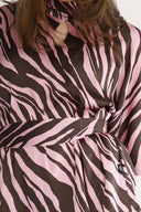 Bekka blouse brown and pink zebra