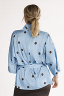 Bekka Blouse Blue and Brown