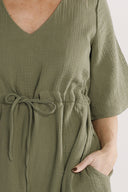 Eira khaki boho chic kjole