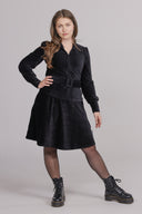Celeste black babycord blouse