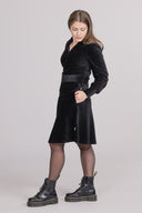 Celeste black babycord blouse