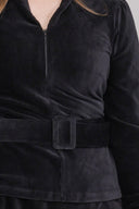 Celeste black babycord blouse
