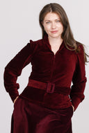 Celeste burgundy baby corduroy blouse