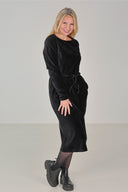 Chloe black babycord dress