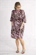 Cornelia dress brown and pink zebra
