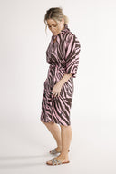 Cornelia dress brown and pink zebra