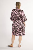 Cornelia dress brown and pink zebra