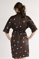 Cornelia dress brown with pink dots