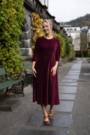 Pippi burgundy baby corduroy dress