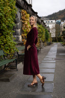 Pippi burgundy baby corduroy dress