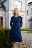 Evita navy blue baby corduroy dress