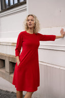 Evita red baby corduroy dress