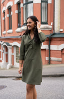 Olaug khaki short dress