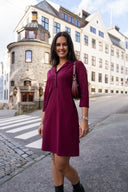 Olaug burgundy dress