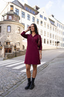 Olaug burgundy dress