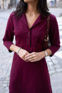 Olaug burgundy dress
