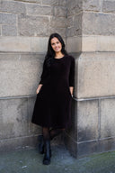 Evita black baby corduroy dress