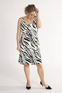 Dalia short black and white zebra dress