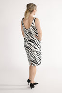 Dalia short black and white zebra dress