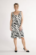 Dalia short black and white zebra dress