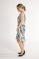 Dalia short black and white zebra dress