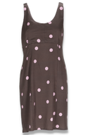 Dalia dress brown and pink polka dot