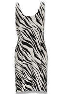 Dalia short black and white zebra dress